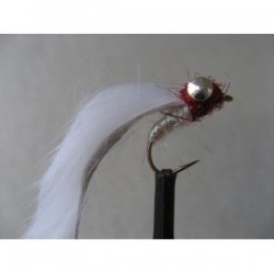 Lures 2 white cut throat dumbell zonker $2.34