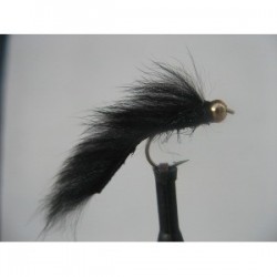 Lures 2 gold head black pine squirrel mini zonker $2.34