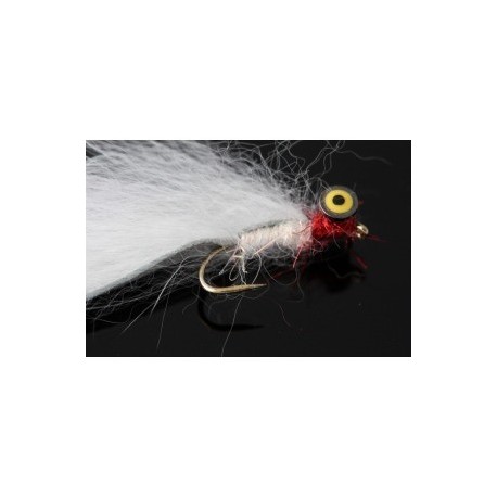 Lures 2 white cut throat yellow eyed dumbell zonker $2.34