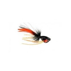 Bass Flies HardPopperBlackOrange $8.50