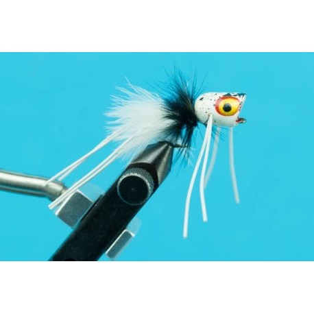 Bass Flies little fatty black white large $8.50