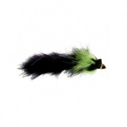 Bass Flies meat puppet black and chartreuse $8.50