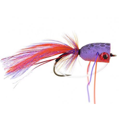 Bass Flies purple clown superb popper $8.50
