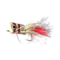 Bass Flies red white bass bug popper $8.50
