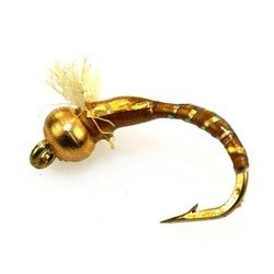 Buzzer 3D Glass Epoxy Bead Head Nymph Brown $2.34