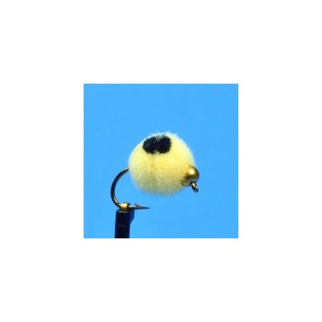 Beaded Nymphs Bead Head Egg Yellow W Black Spot $2.42