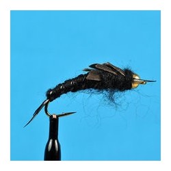 Beaded Nymphs Bead Head K's Stone Black $2.42