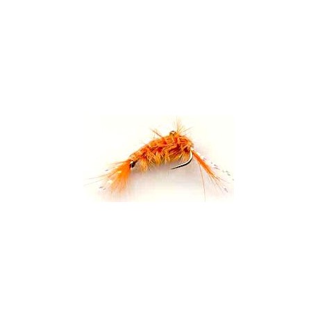 Nymphs orange scud button $2.34