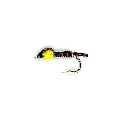 Nymphs yellow pheasant tail button $2.34