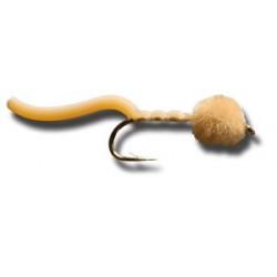 Nymphs Egg Sucking Squiggly Worm Tan $2.34