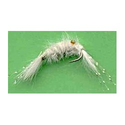 Nymphs white scud button $2.34