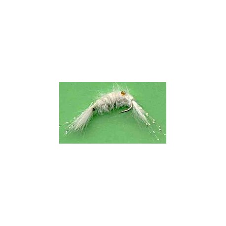 Nymphs white scud button $2.34