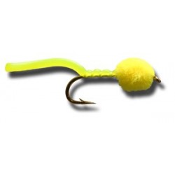 Nymphs Egg Sucking Squiggly Worm FL Yellow $2.34
