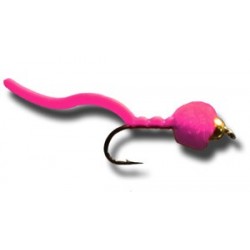 Nymphs BH Egg Sucking Squiggly Worm Hot Pink $2.34