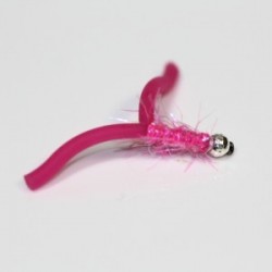 Nymphs hot pink two tailed squirmy worm $2.34
