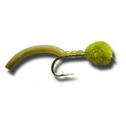 Nymphs Egg Sucking Squiggly Worm Olive $2.34