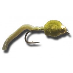 Nymphs BH Egg Sucking Squiggly Worm Olive $2.34