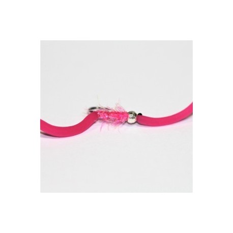 Nymphs hot pink squirmy worm $2.34
