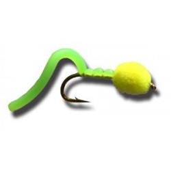 Nymphs Egg Sucking Squiggly Worm FL Green $2.34