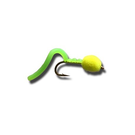 Nymphs Egg Sucking Squiggly Worm FL Green $2.34