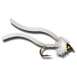 Nymphs BH Squiggly Legs White $2.34