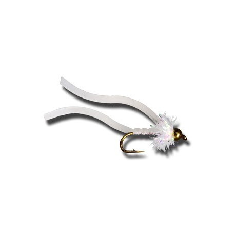 Nymphs BH Squiggly Legs White $2.34