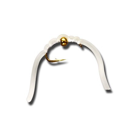 Nymphs BH Squiggly San Juan Worm White $2.34