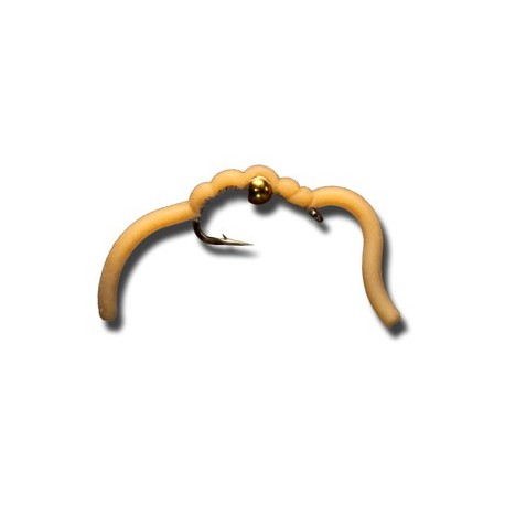 Nymphs BH Squiggly San Juan Worm Tan $2.34