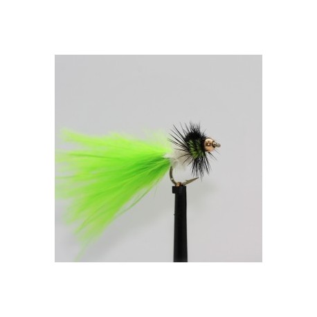 Nymphs gold head fluo green cat gold head montana $2.34