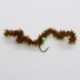 Nymphs Standards caddis brown with lime green bead chewing gum worm $2.34