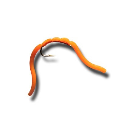 Nymphs Standards Squiggly San Juan Worm Fl Orange $2.34
