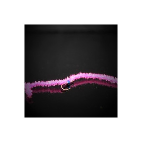 Nymphs Standards pink with rainbow bead chewing gum worm $2.34