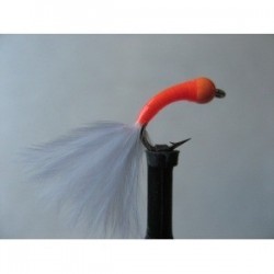 Nymphs Standards hot head orange and white tungsten buzzer $2.34