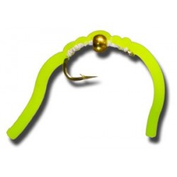 Nymphs Standards BH Squiggly San Juan Worm FL Yellow $2.34
