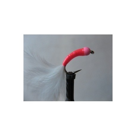 Nymphs Standards hot head pink and white tungsten buzzer $2.34