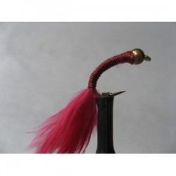 Nymphs Standards gold head red copper wire marabou bloodworm $2.34