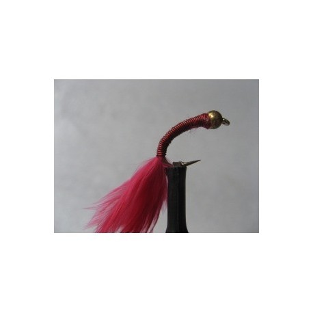 Nymphs Standards gold head red copper wire marabou bloodworm $2.34
