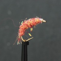 Nymphs Standards salmon pink weighted flash shrimp $2.34
