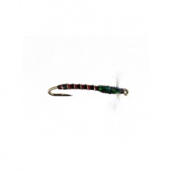 Nymphs Standards crystal chironomid black and red $2.34