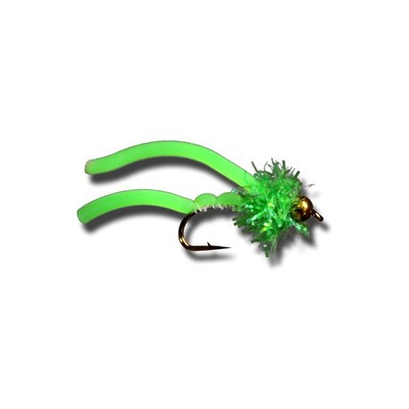 Nymphs Standards BH Squiggly Legs FL Green $2.34