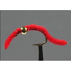 Nymphs Pure San Juan Worm Bead Head Red side $2.34