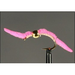 Nymphs Pure San Juan Worm Bead Head Hot Pink Side $2.34