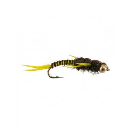 Nymphs Pure beadhead wired stonefly yellow $2.34
