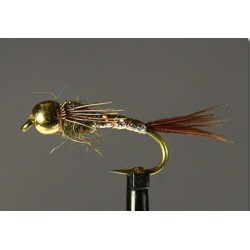 Nymphs Pure Lightning Bug Bead Head Gold Side $2.34