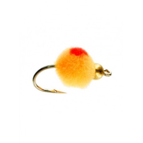 Nymphs Pure beadhead glo bug light roe flame $2.34