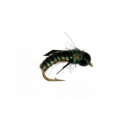 Nymphs Pure beadhead jalapeno caddis black $2.34