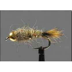 Nymphs Pure Hares Ear Nymph Bead Head Flashback Natural side $2.34