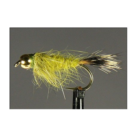 Nymphs Pure Hares Ear Bead Head Light Olive Side $2.34