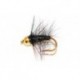 Nymphs Pure Black Palmer Wet Fly Goldhead l $2.34