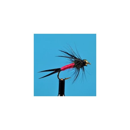 Beaded Nymphs Bead Head Neon Prince Nymph Pink $2.42